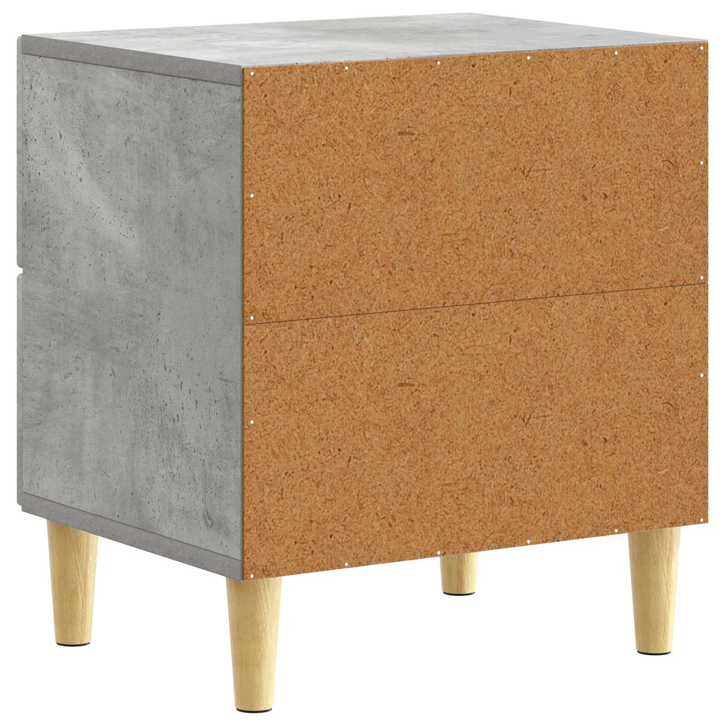 Nattbord 2 pcs Betonggrå 43 x 34,5 x 48 cm Konstruert tre