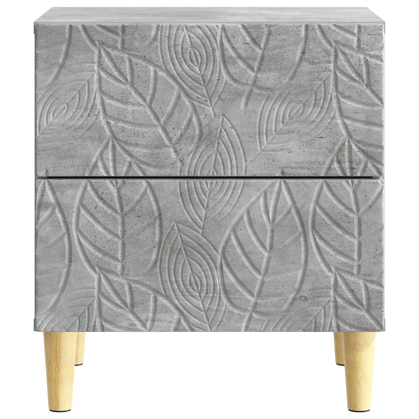 Nattbord 2 pcs Betonggrå 43 x 34,5 x 48 cm Konstruert tre