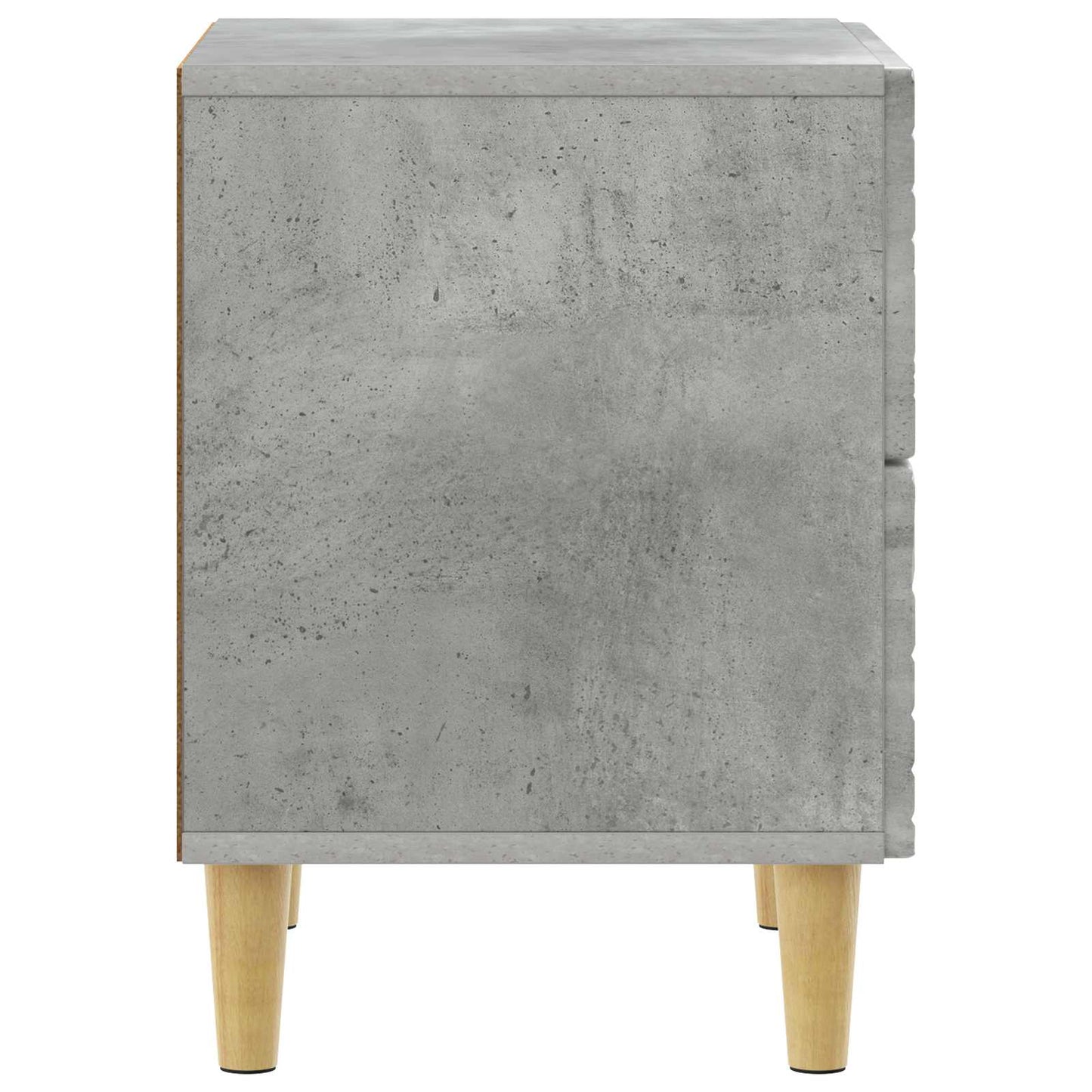 Nattbord 2 pcs Betonggrå 43 x 34,5 x 48 cm Konstruert tre