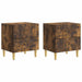 Nattbord 2 pcs Røkt Eik 43 x 34,5 x 48 cm Konstruert tre