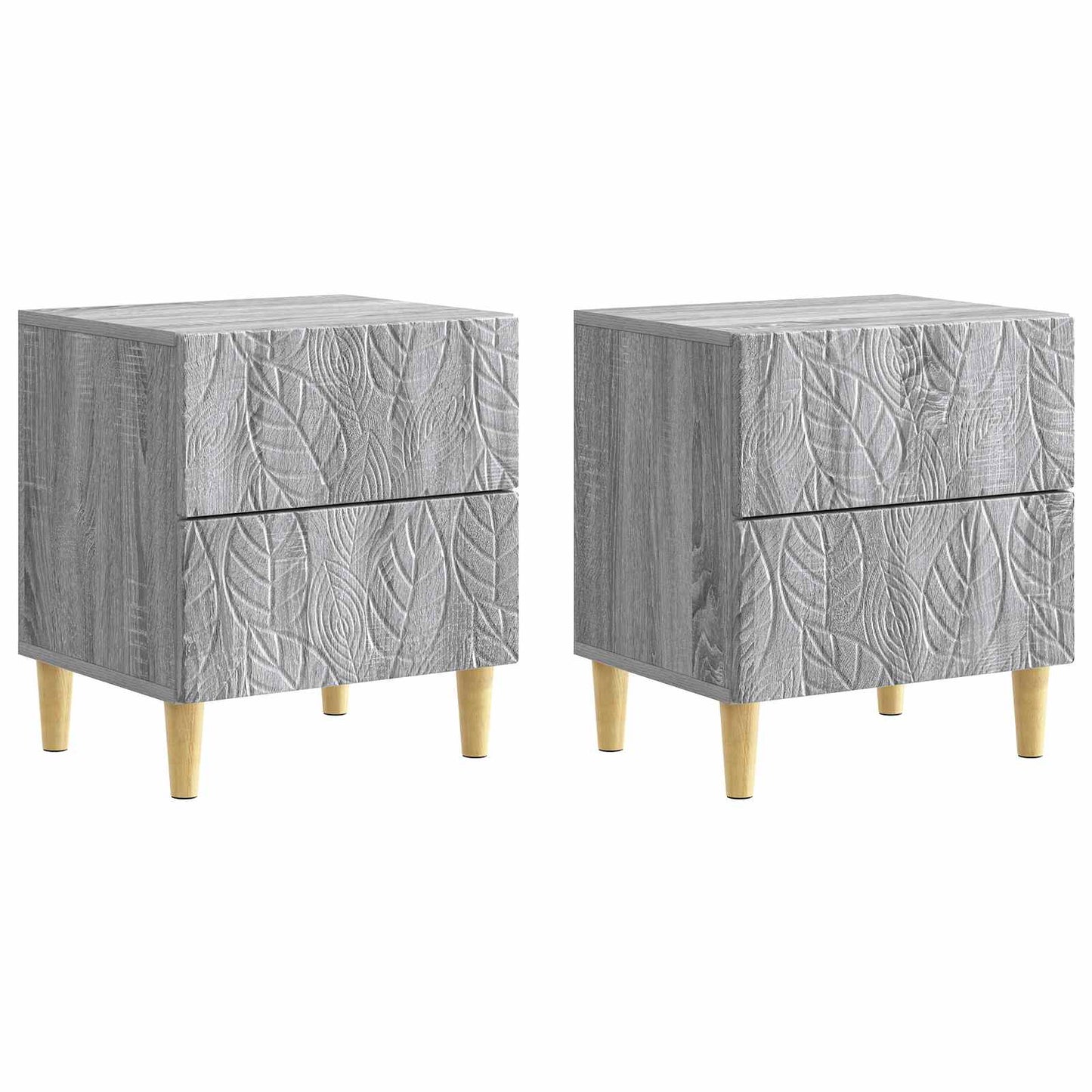 Nattbord 2 pcs Grå Sonoma 43 x 34,5 x 48 cm Konstruert tre