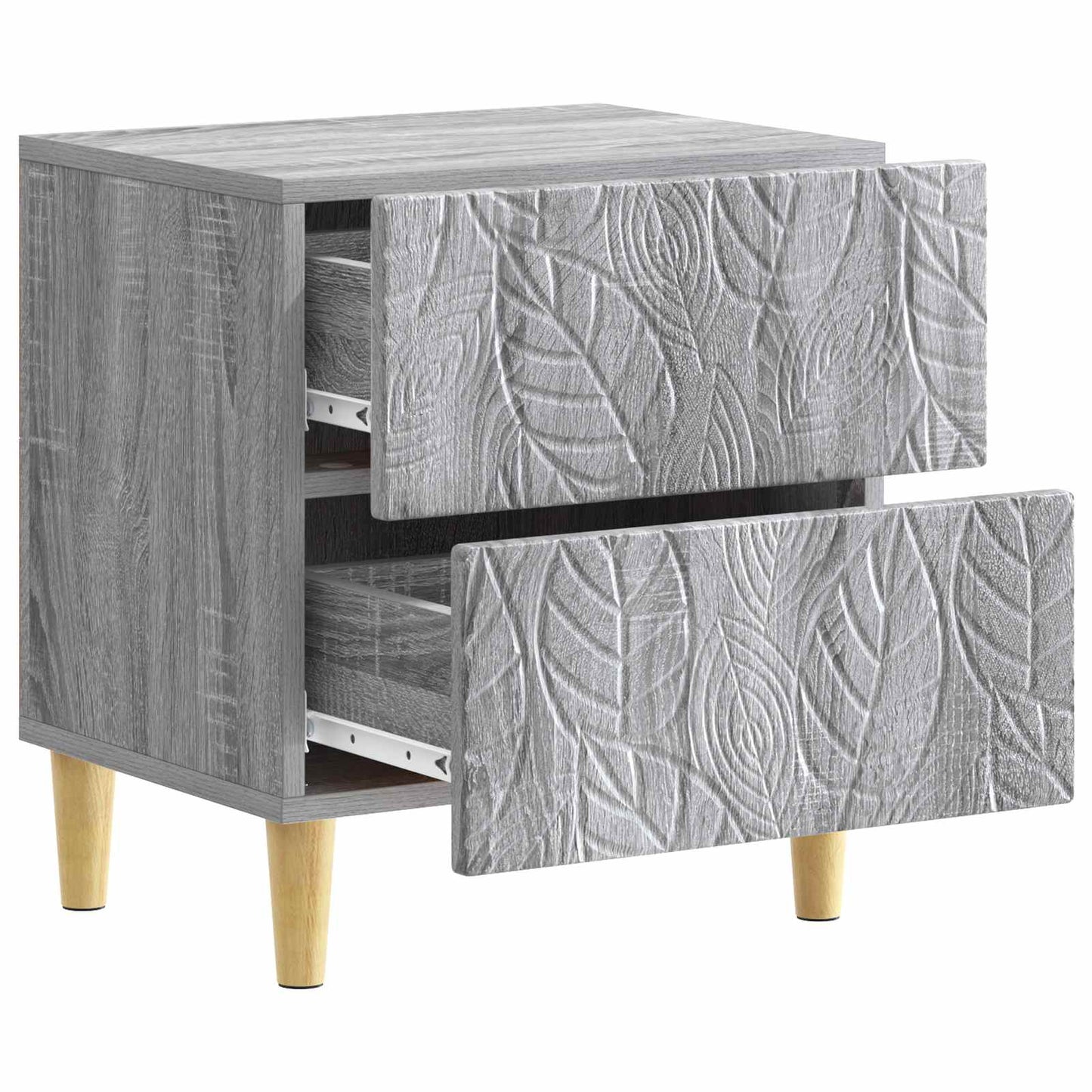 Nattbord 2 pcs Grå Sonoma 43 x 34,5 x 48 cm Konstruert tre