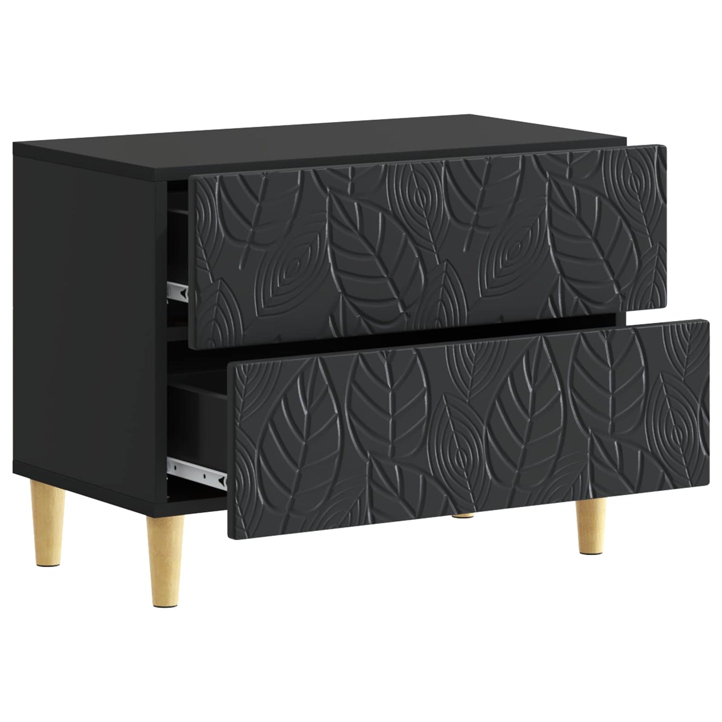 Nattbord Svart 62 x 34,5 x 48 cm Konstruert tre