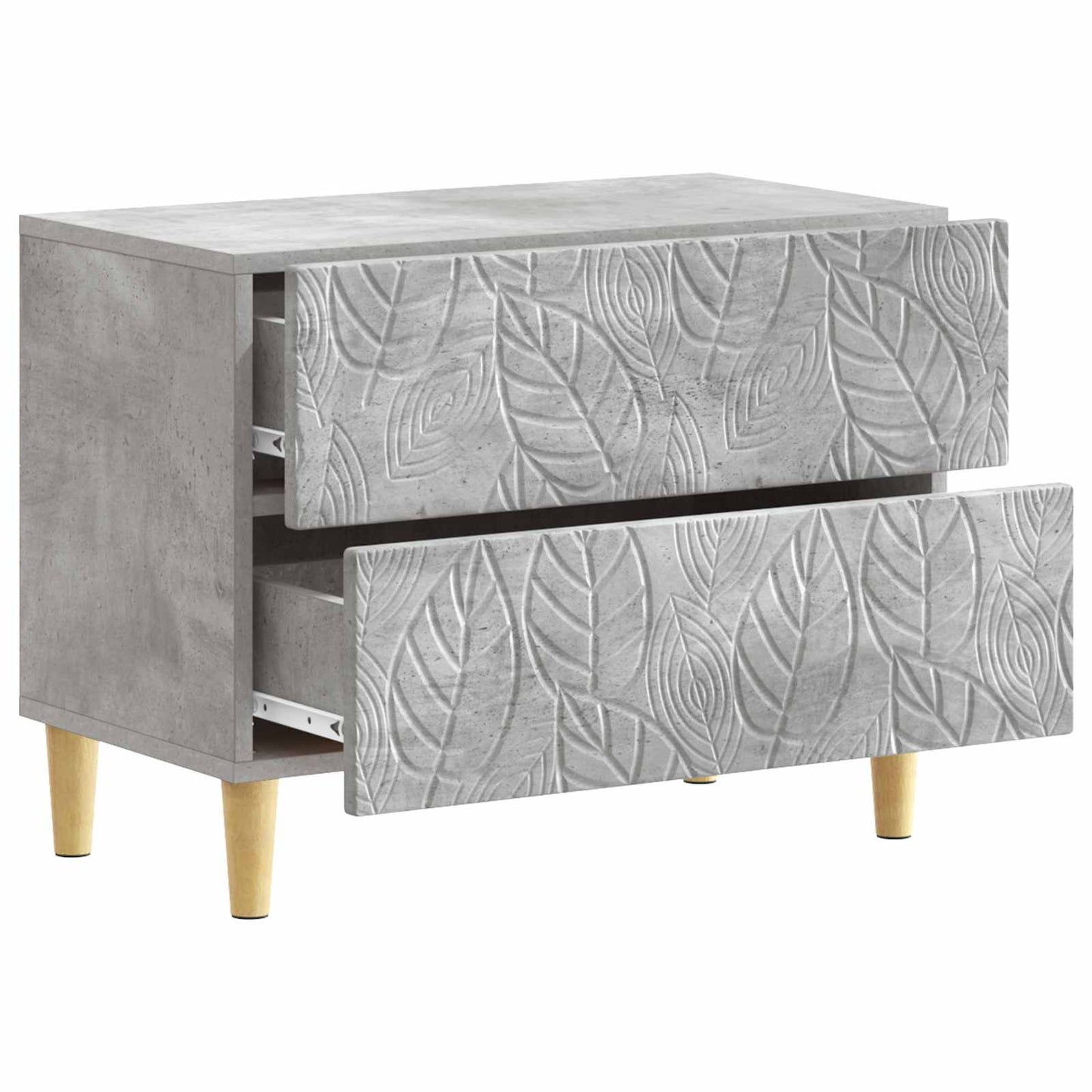 Nattbord Betonggrå 62 x 34,5 x 48 cm Konstruert tre