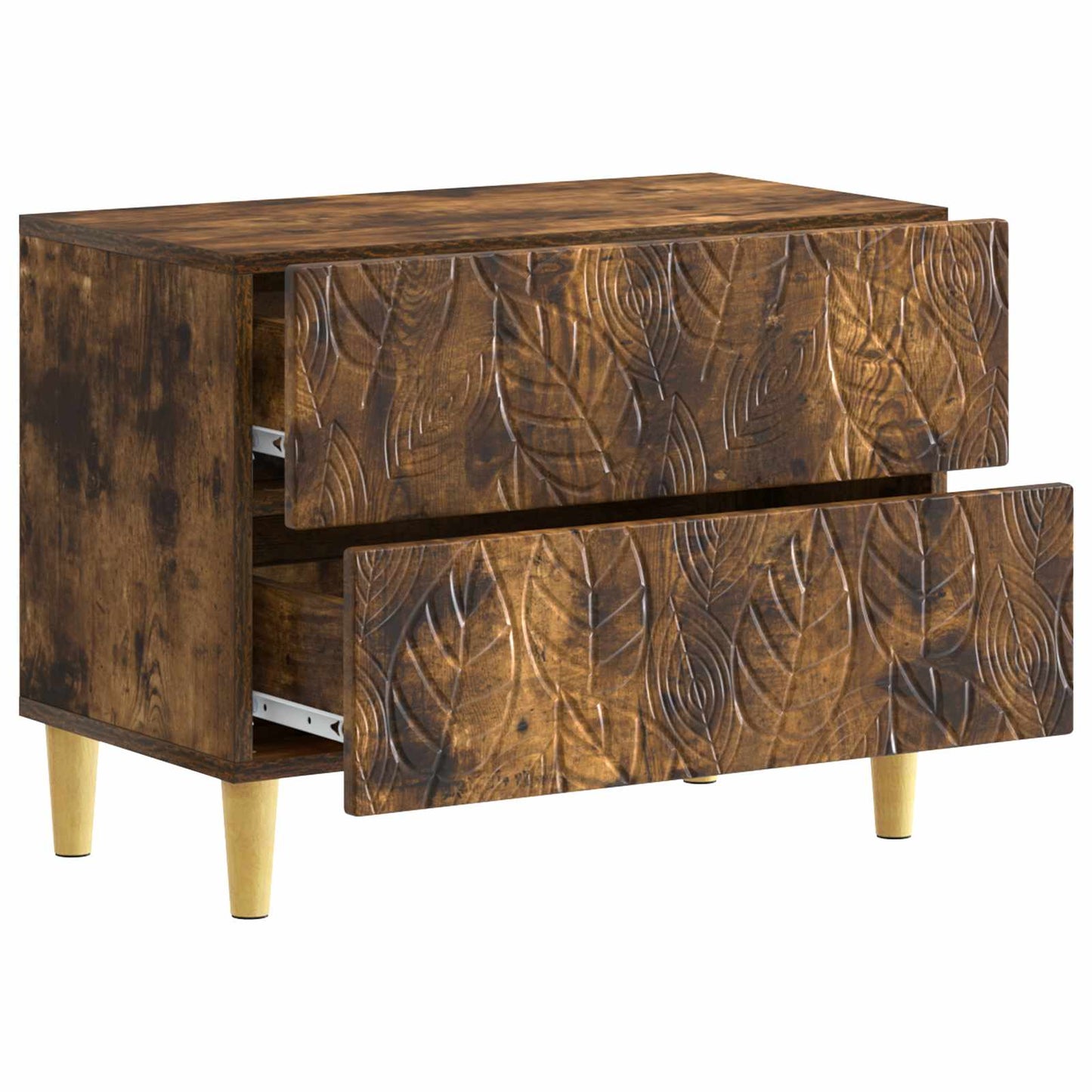 Nattbord Røkt Eik 62 x 34,5 x 48 cm Konstruert tre