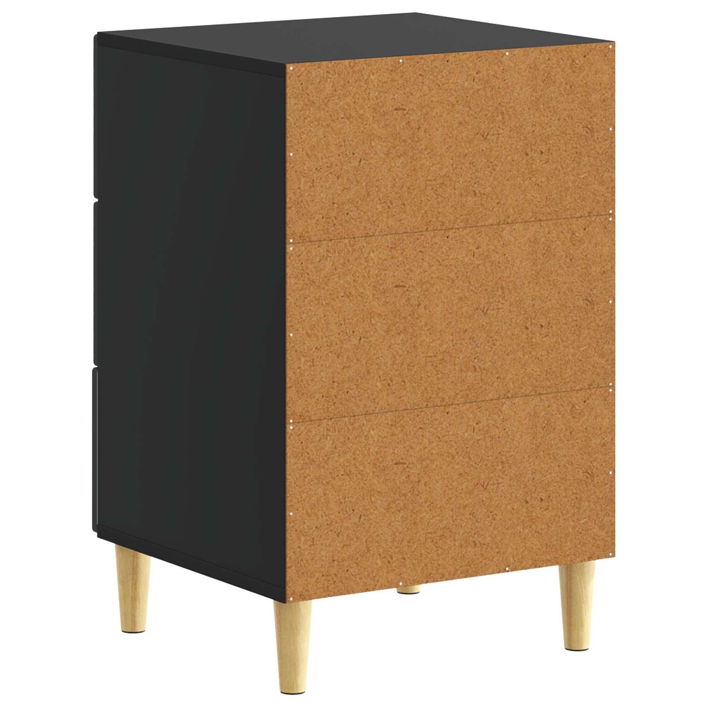 Nattbord Svart 43 x 39,5 x 66,5 cm Konstruert tre