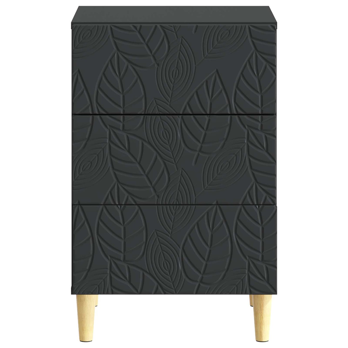 Nattbord Svart 43 x 39,5 x 66,5 cm Konstruert tre