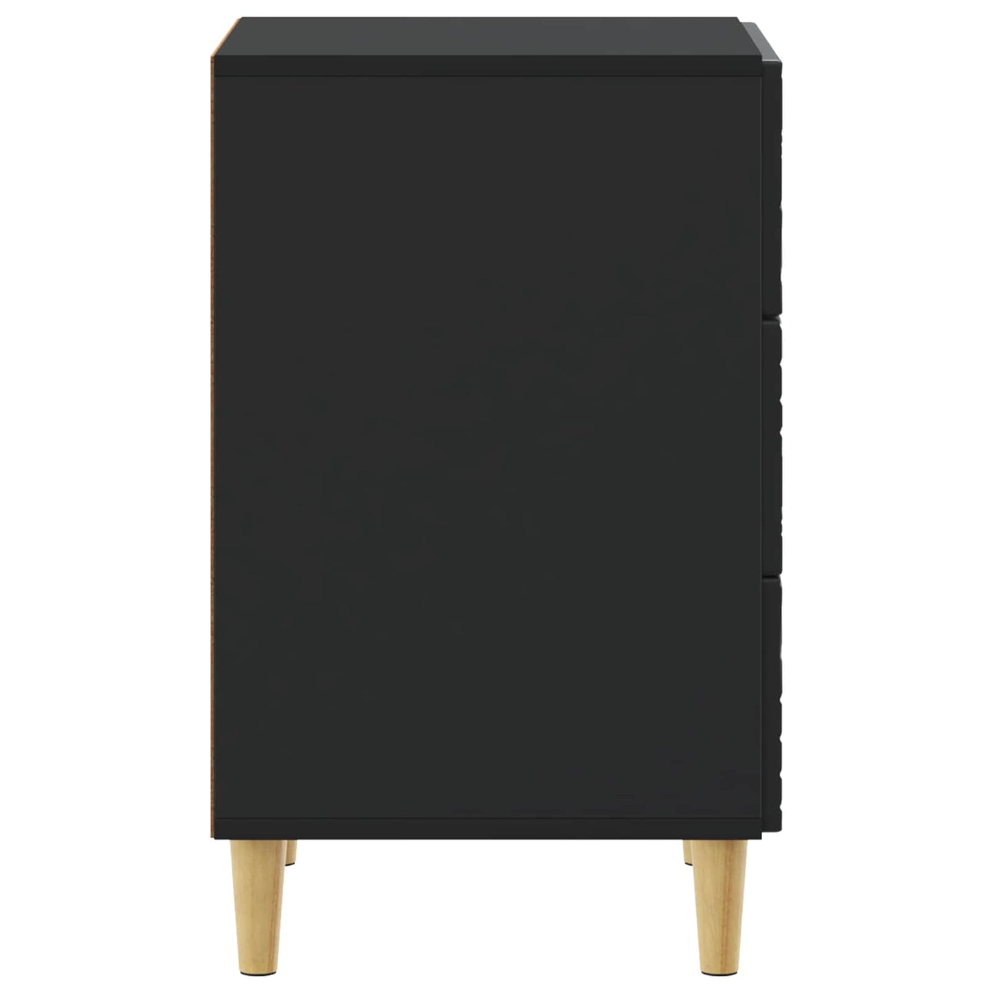 Nattbord Svart 43 x 39,5 x 66,5 cm Konstruert tre