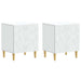 Nattbord 2 pcs Hvit 43 x 34,5 x 50 cm Konstruert tre