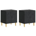 Nattbord 2 pcs Svart 43 x 34,5 x 50 cm Konstruert tre