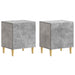 Nattbord 2 pcs Betonggrå 43 x 34,5 x 50 cm Konstruert tre