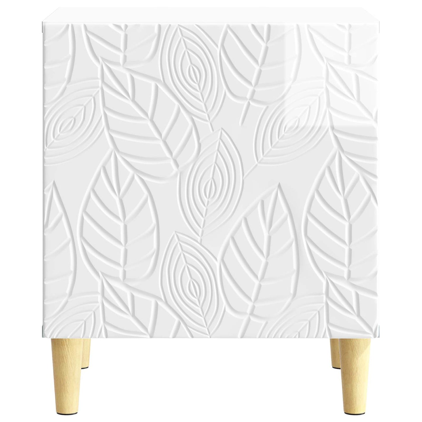 Nattbord 2 pcs Høgglans hvit 43 x 34,5 x 50 cm Konstruert tre