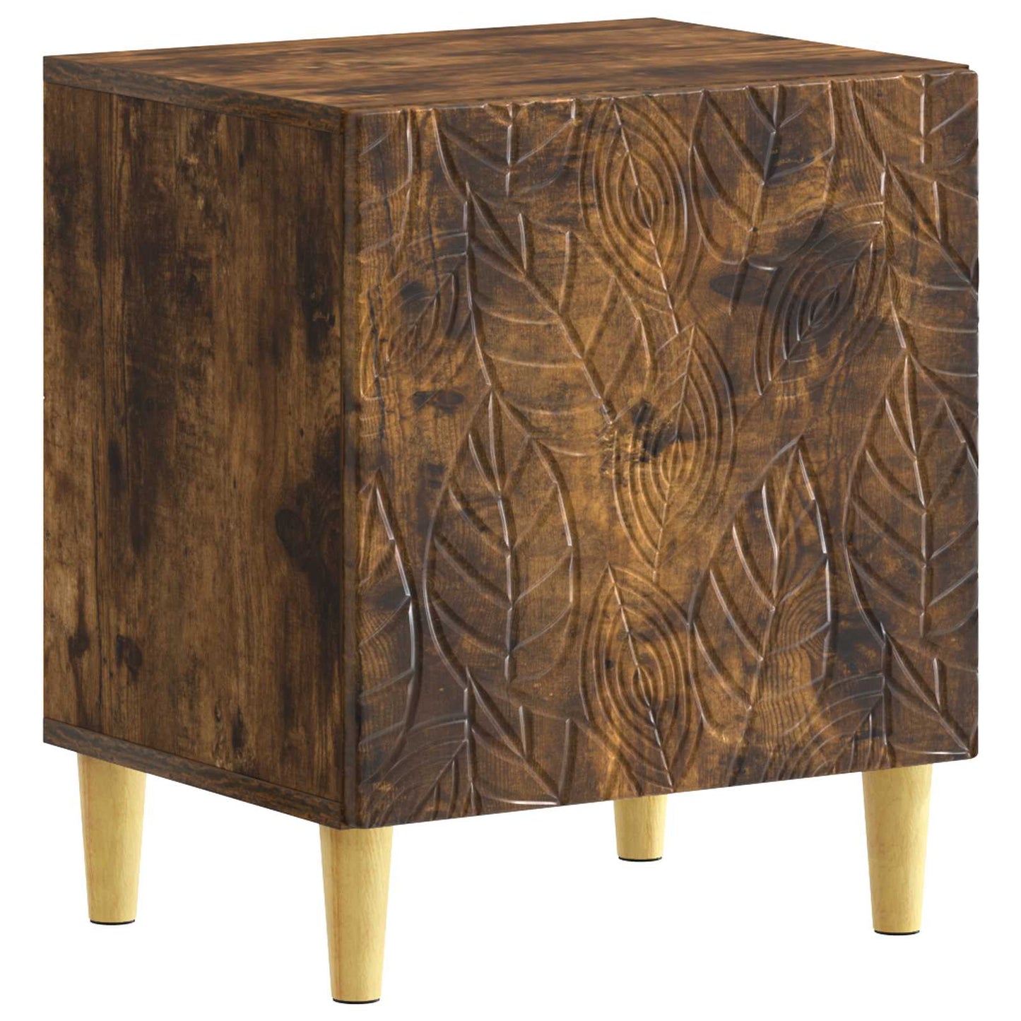 Nattbord 2 pcs Røkt Eik 43 x 34,5 x 50 cm Konstruert tre