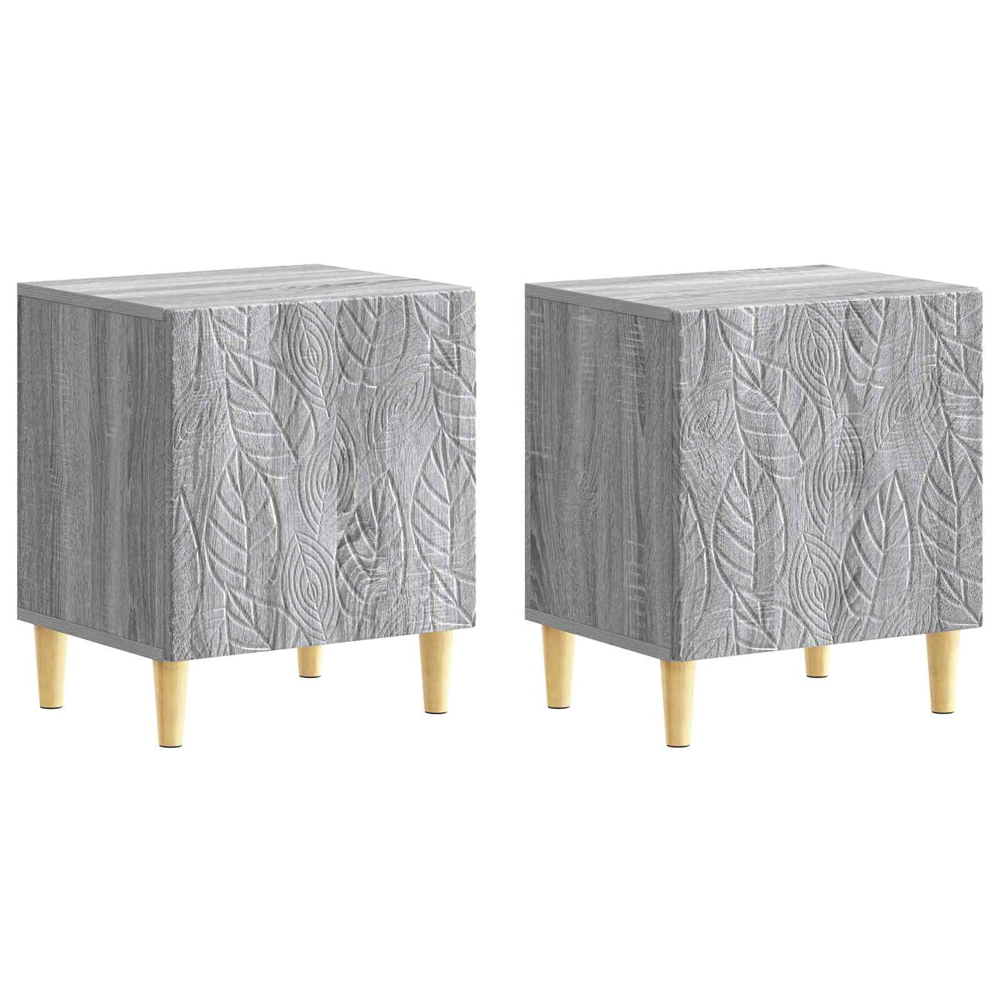 Nattbord 2 pcs Grå Sonoma 43 x 34,5 x 50 cm Konstruert tre