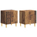 Nattbord 2 pcs Gammelt tre 43 x 34,5 x 50 cm Konstruert tre