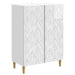 Serviesskap Høgglans hvit 66 x 34,5 x 90 cm Konstruert tre