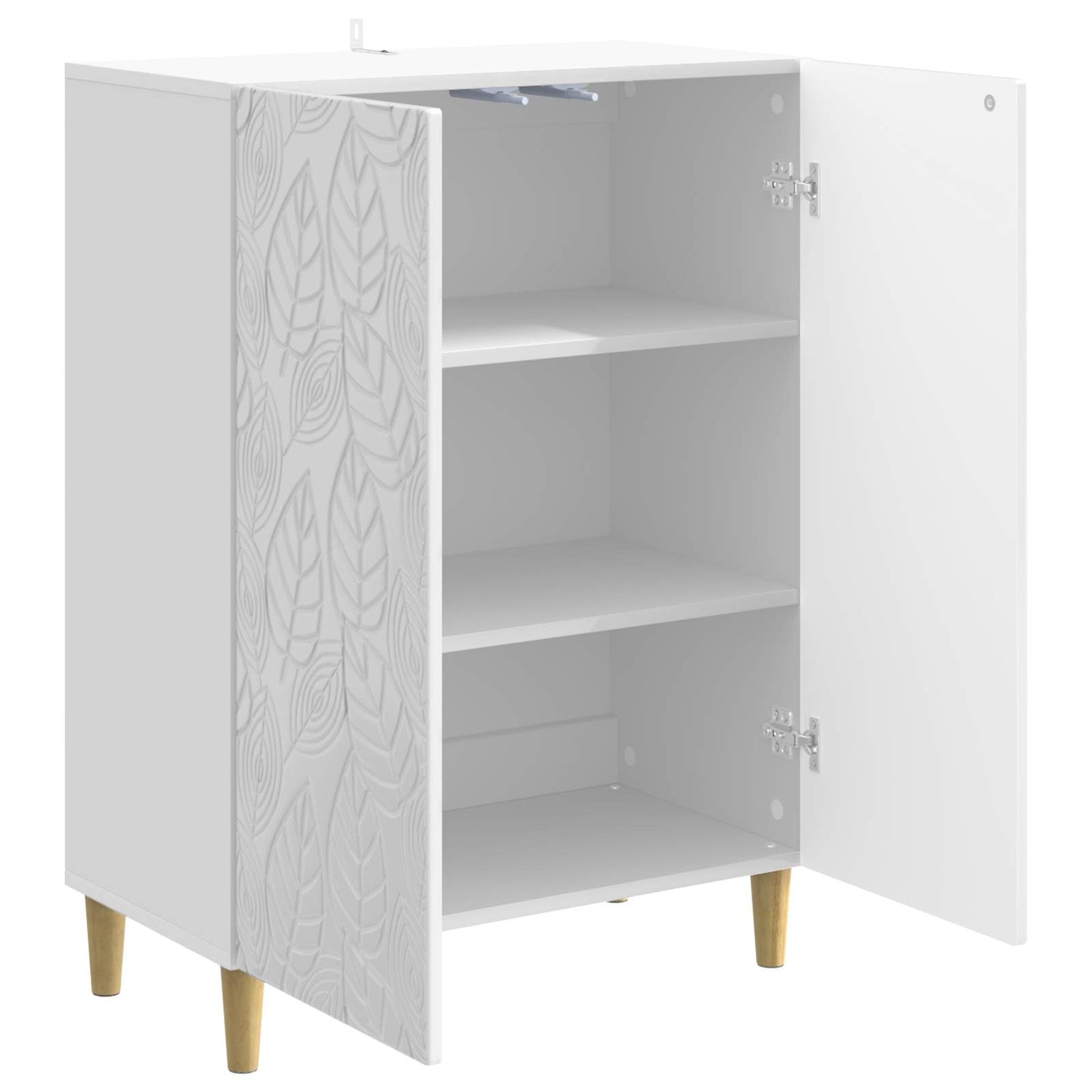 Serviesskap Høgglans hvit 66 x 34,5 x 90 cm Konstruert tre