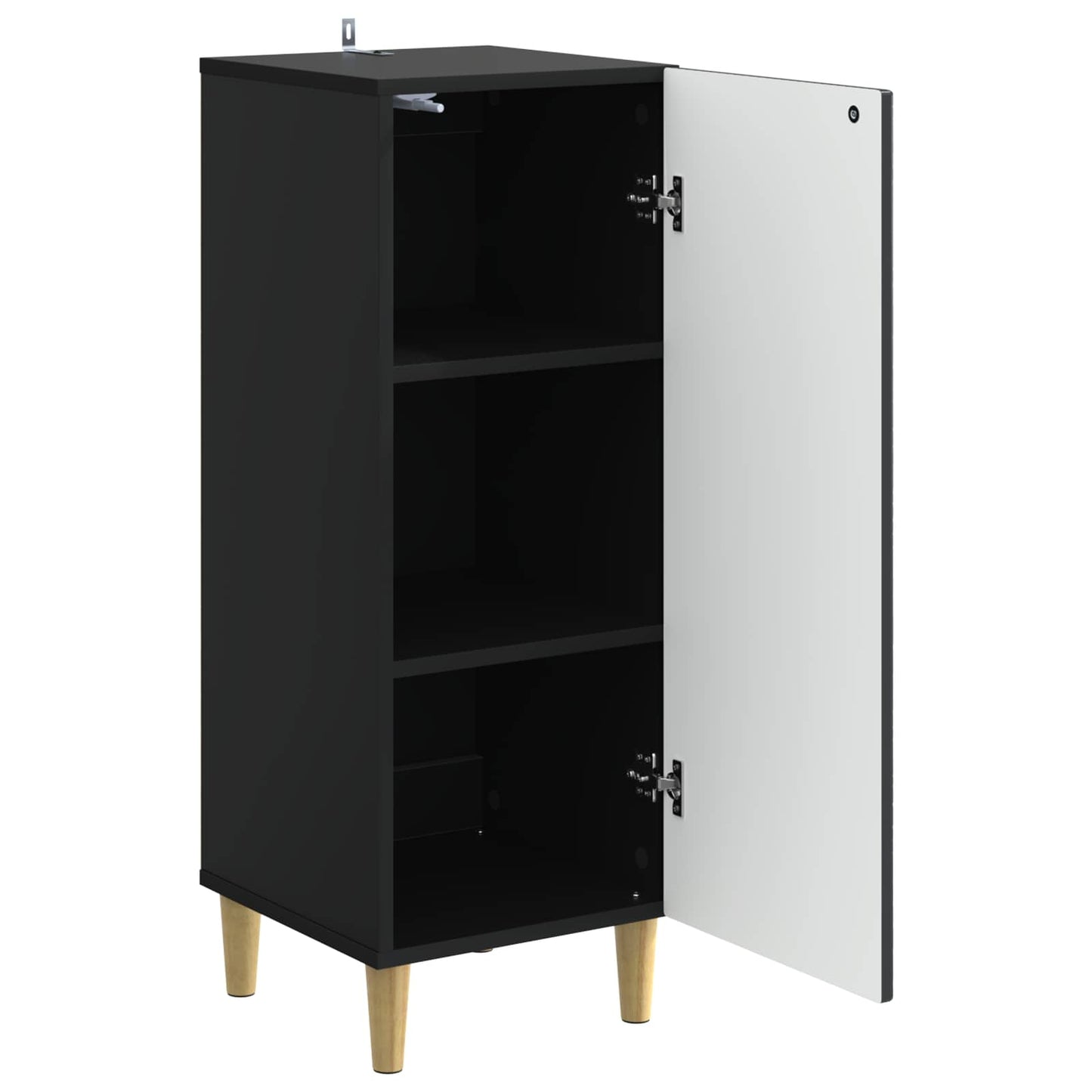 Serviesskap Svart 33 x 34,5 x 90 cm Konstruert tre