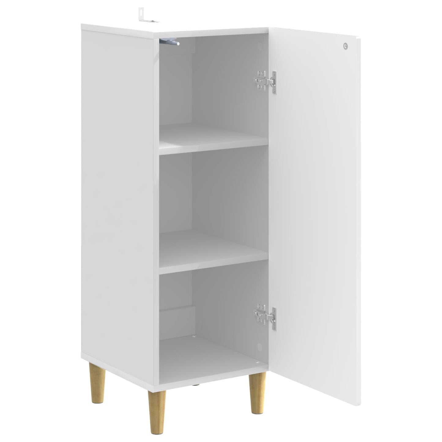Serviesskap Høgglans hvit 33 x 34,5 x 90 cm Konstruert tre