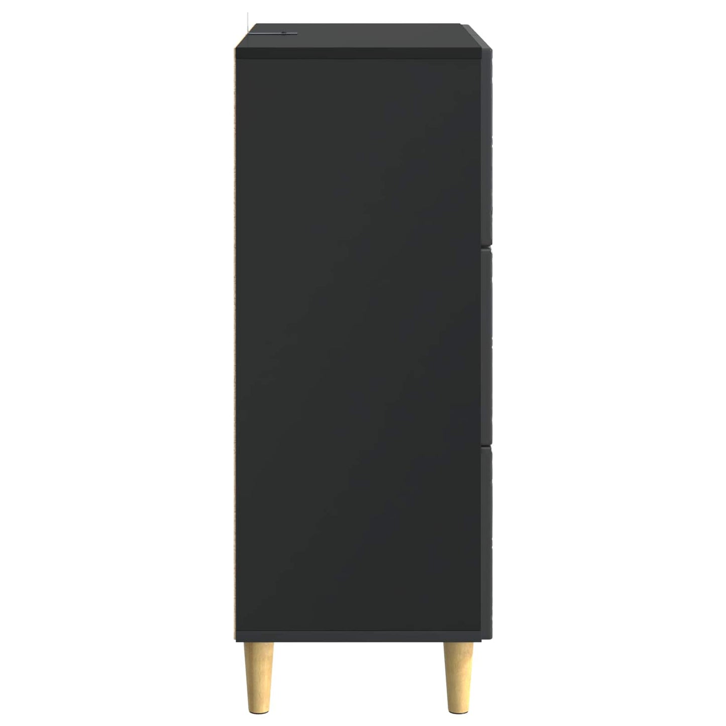 Skuffeskap Svart 66 x 34,5 x 90 cm Konstruert tre