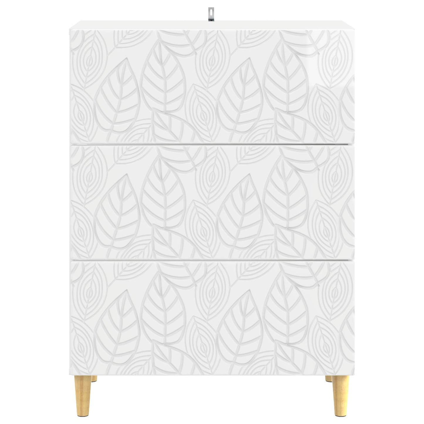Skuffeskap Høgglans hvit 66 x 34,5 x 90 cm Konstruert tre