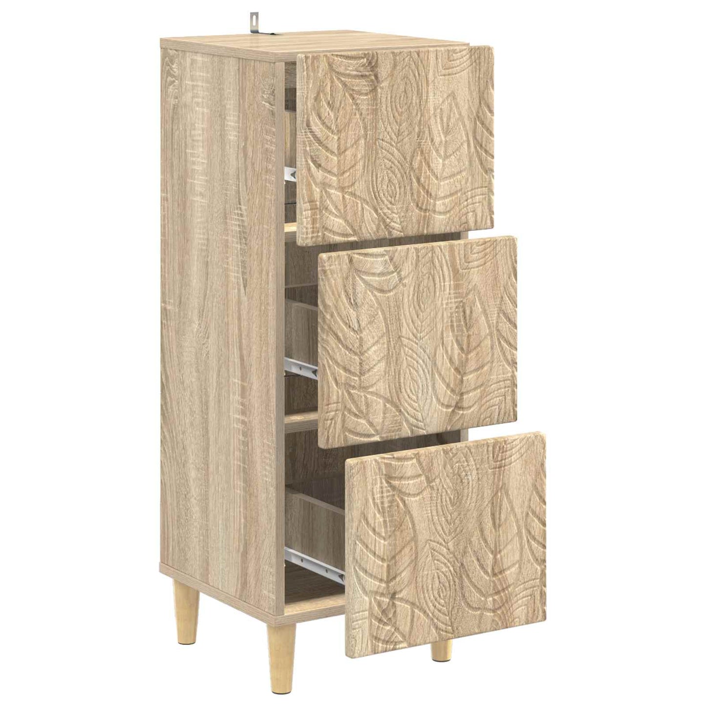 Skuffeskap Sonoma eik 33 x 34,5 x 90 cm Konstruert tre