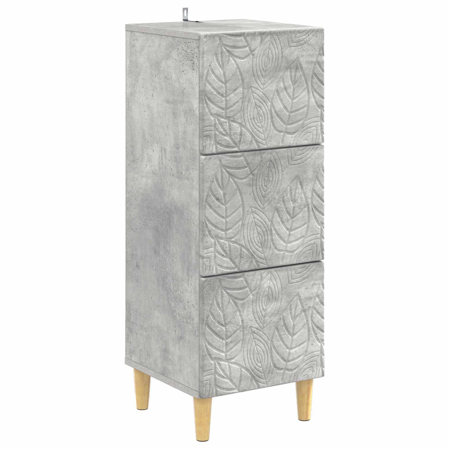 Skuffeskap Betonggrå 33 x 34,5 x 90 cm Konstruert tre
