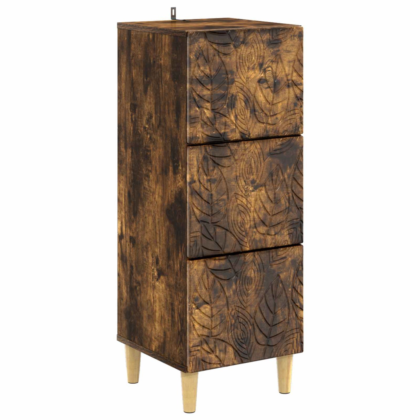Skuffeskap Røkt Eik 33 x 34,5 x 90 cm Konstruert tre