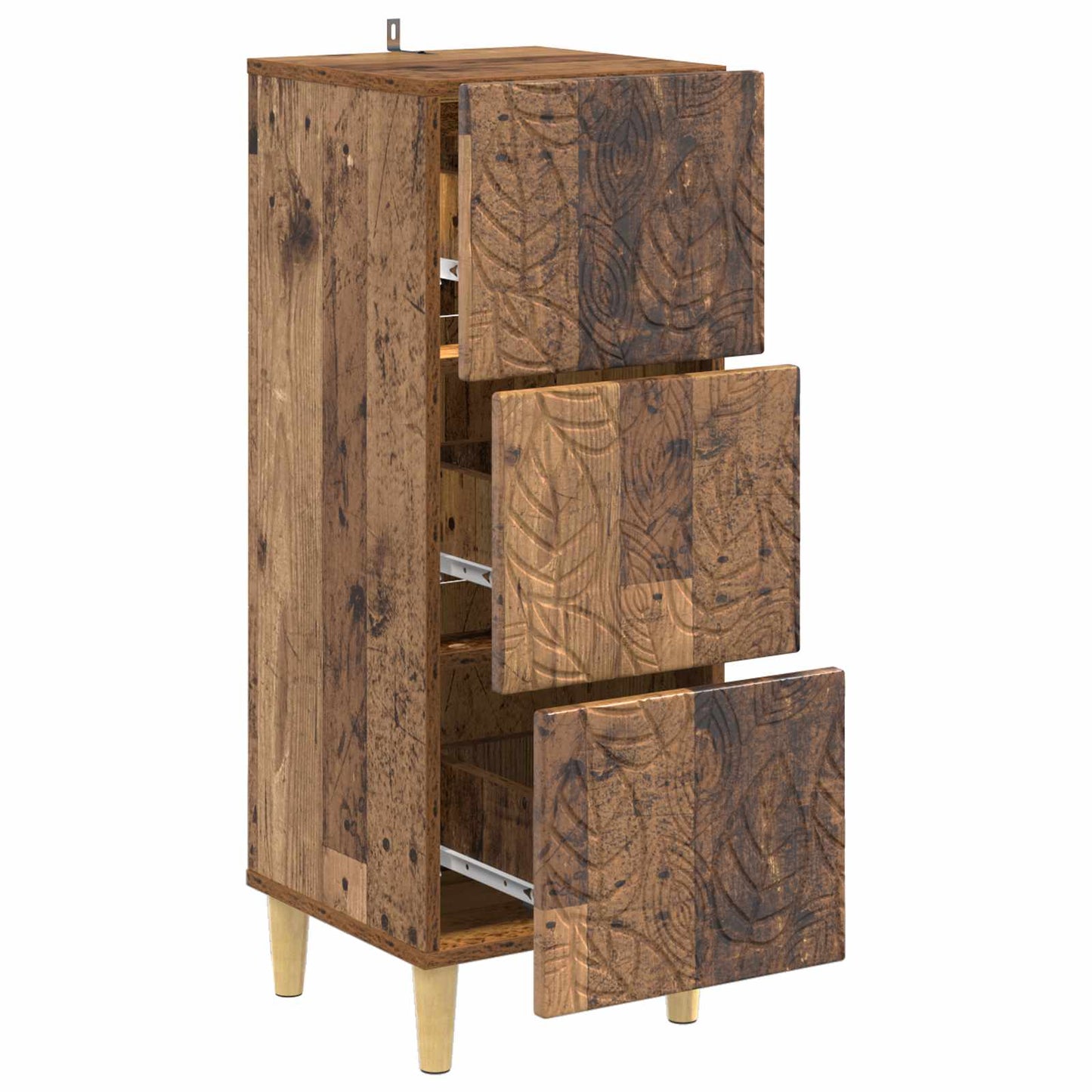 Skuffeskap Gammelt tre 33 x 34,5 x 90 cm Konstruert tre