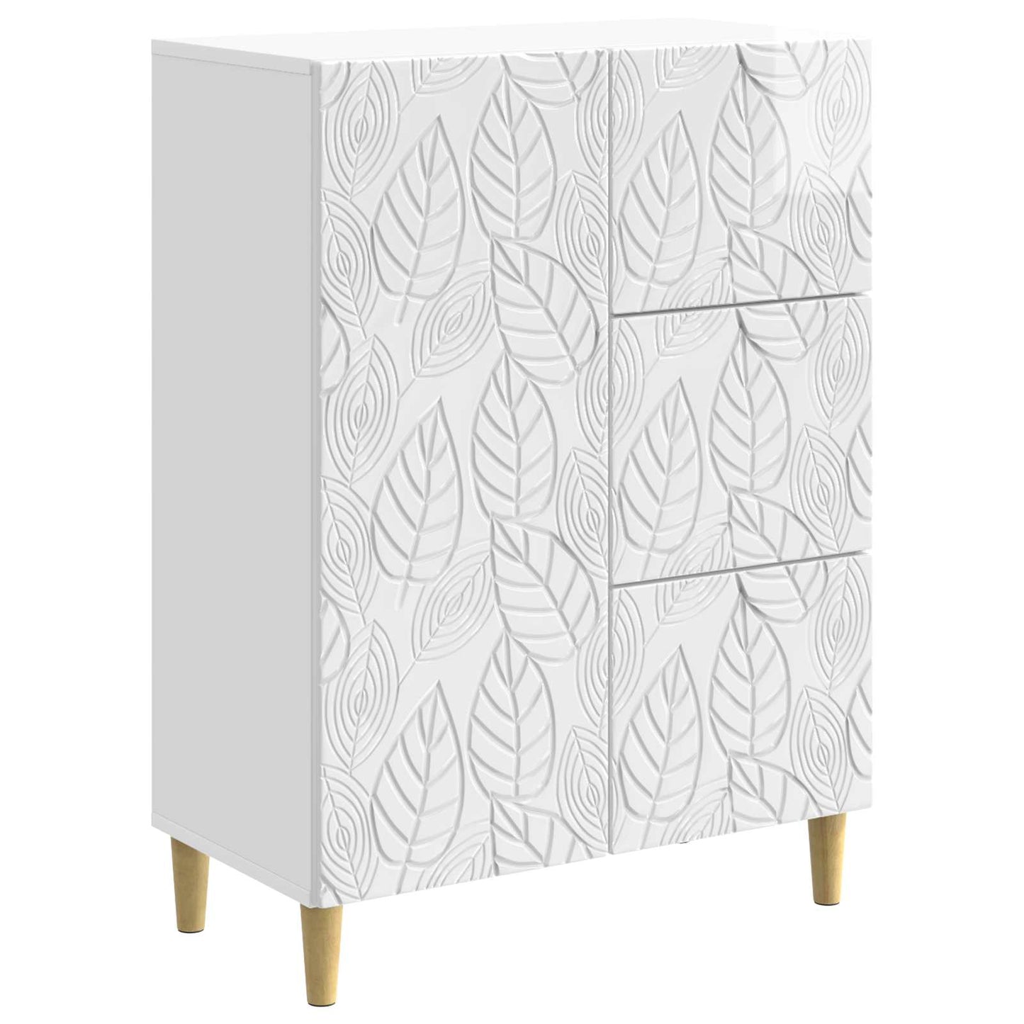 Serviesskap Høgglans hvit 66 x 34,5 x 90 cm Konstruert tre