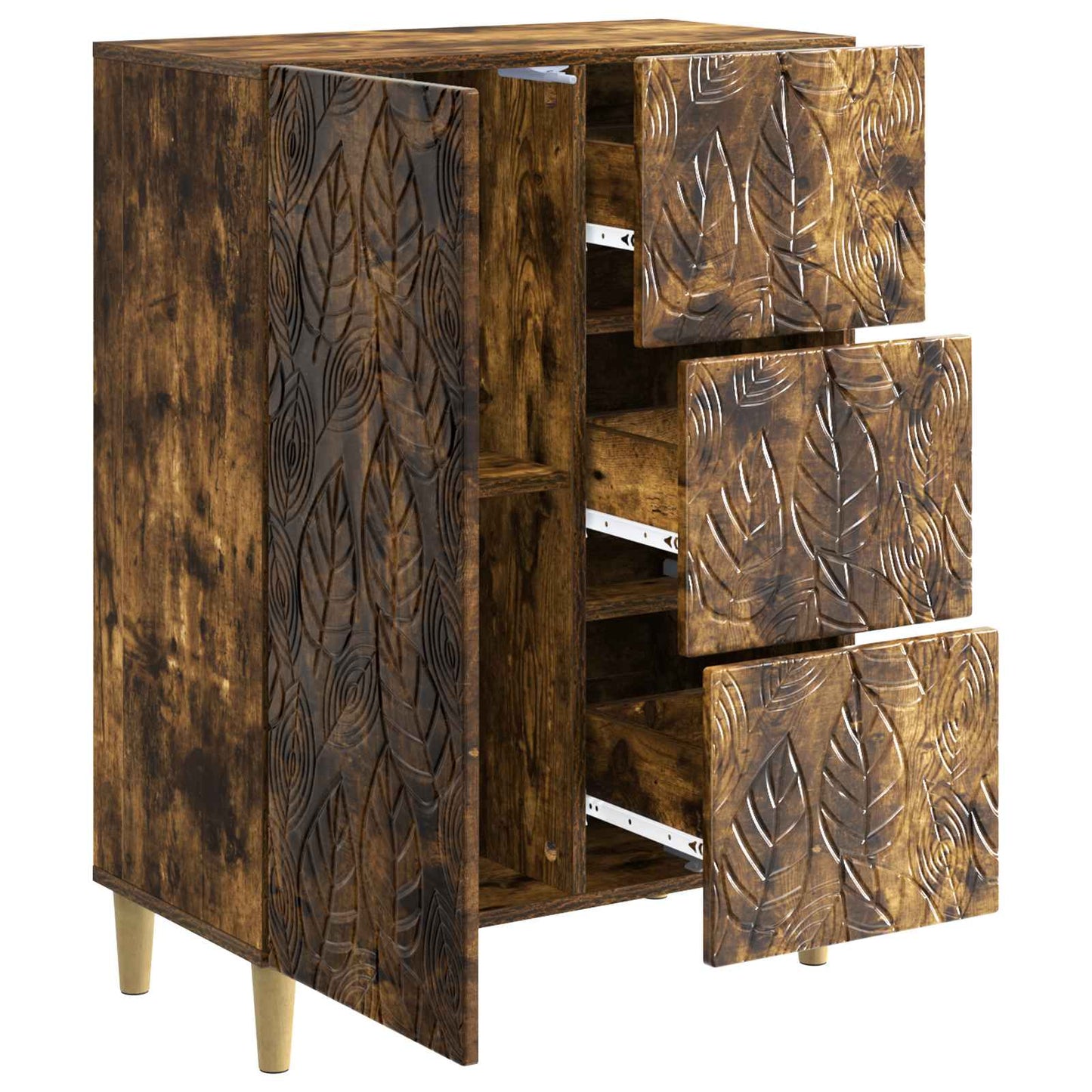 Serviesskap Røkt Eik 66 x 34,5 x 90 cm Konstruert tre