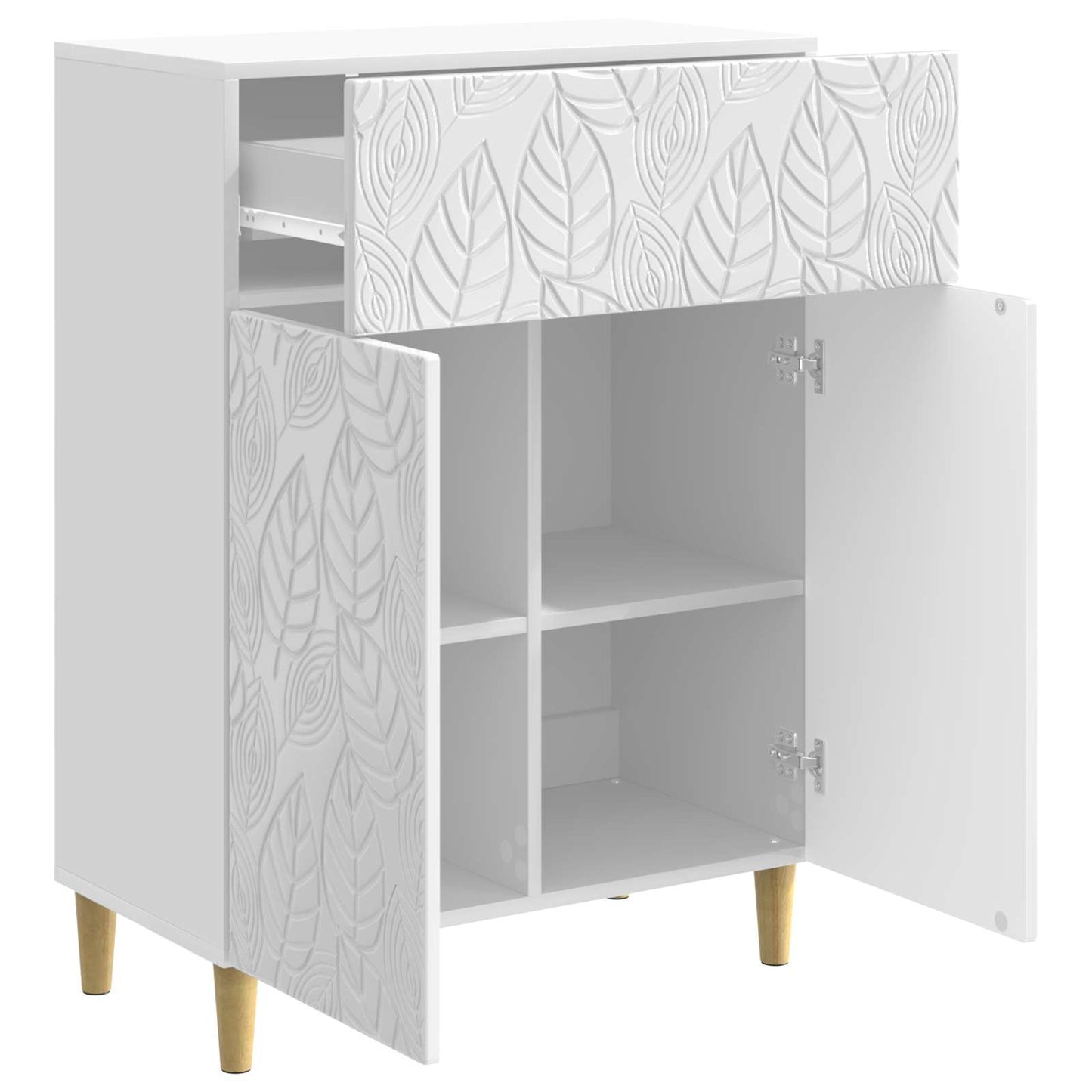 Serviesskap Høgglans hvit 66 x 34,5 x 90 cm Konstruert tre