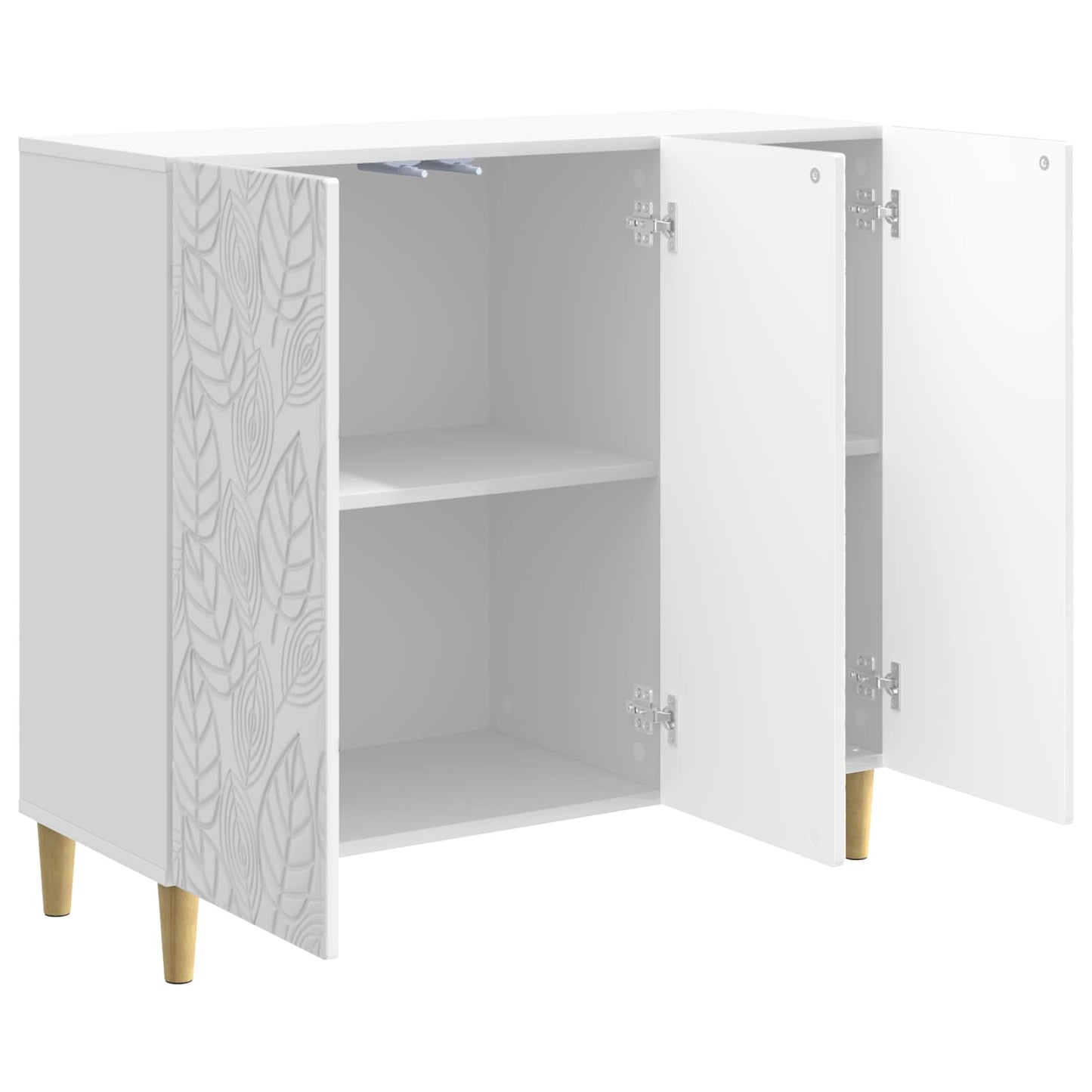 Serviesskap Høgglans hvit 89 x 34,5 x 80 cm Konstruert tre