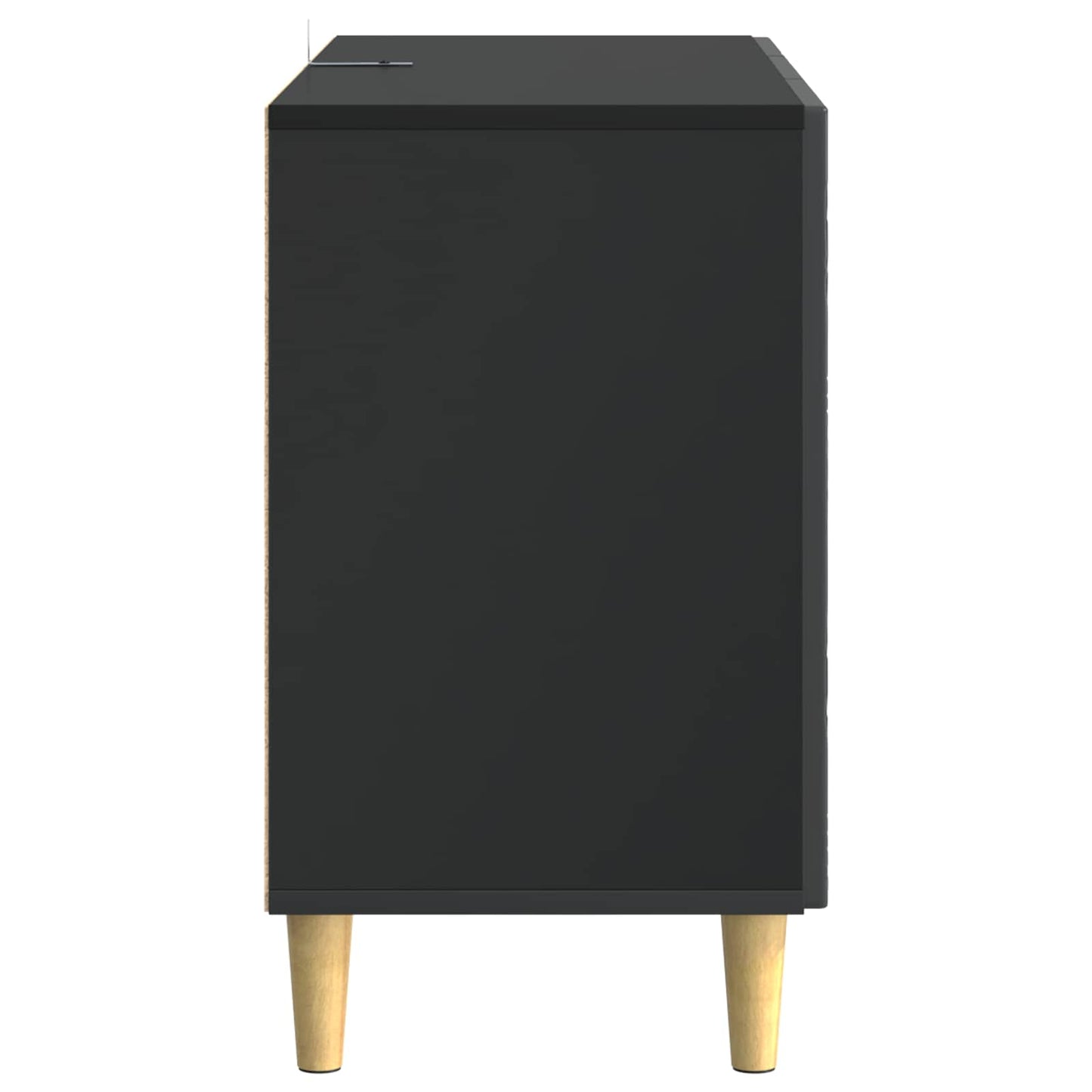 Serviesskap Svart 89 x 34,5 x 60 cm Konstruert tre