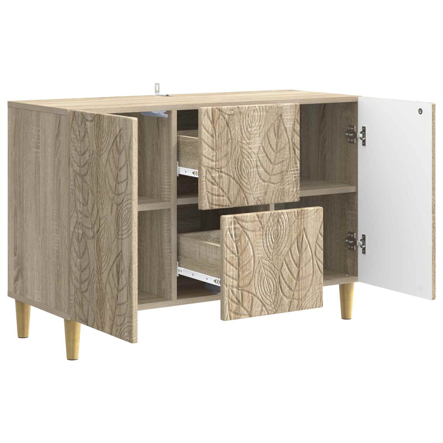 Serviesskap Sonoma eik 89 x 34,5 x 60 cm Konstruert tre