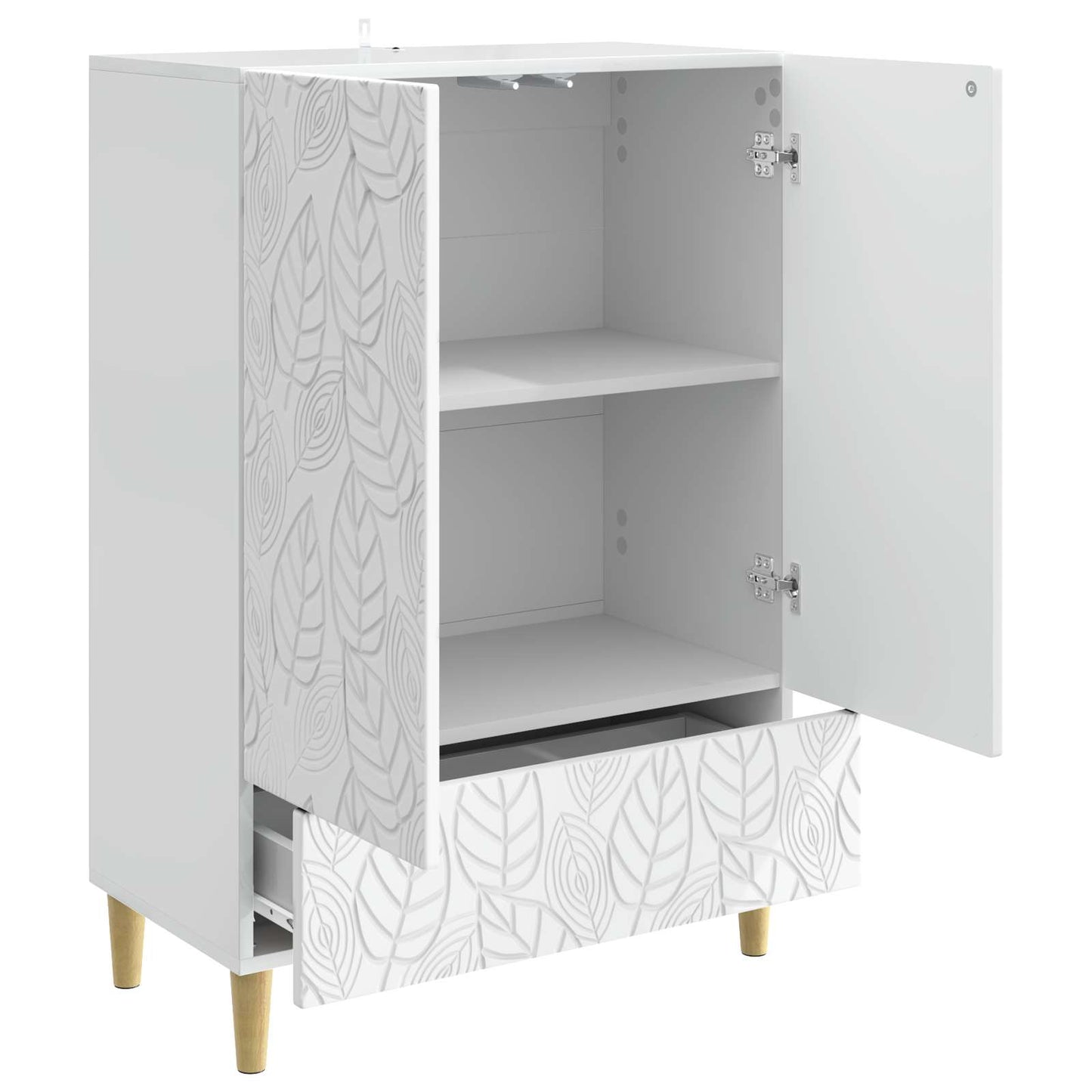 Serviesskap Høgglans hvit 66 x 34,5 x 95 cm Konstruert tre