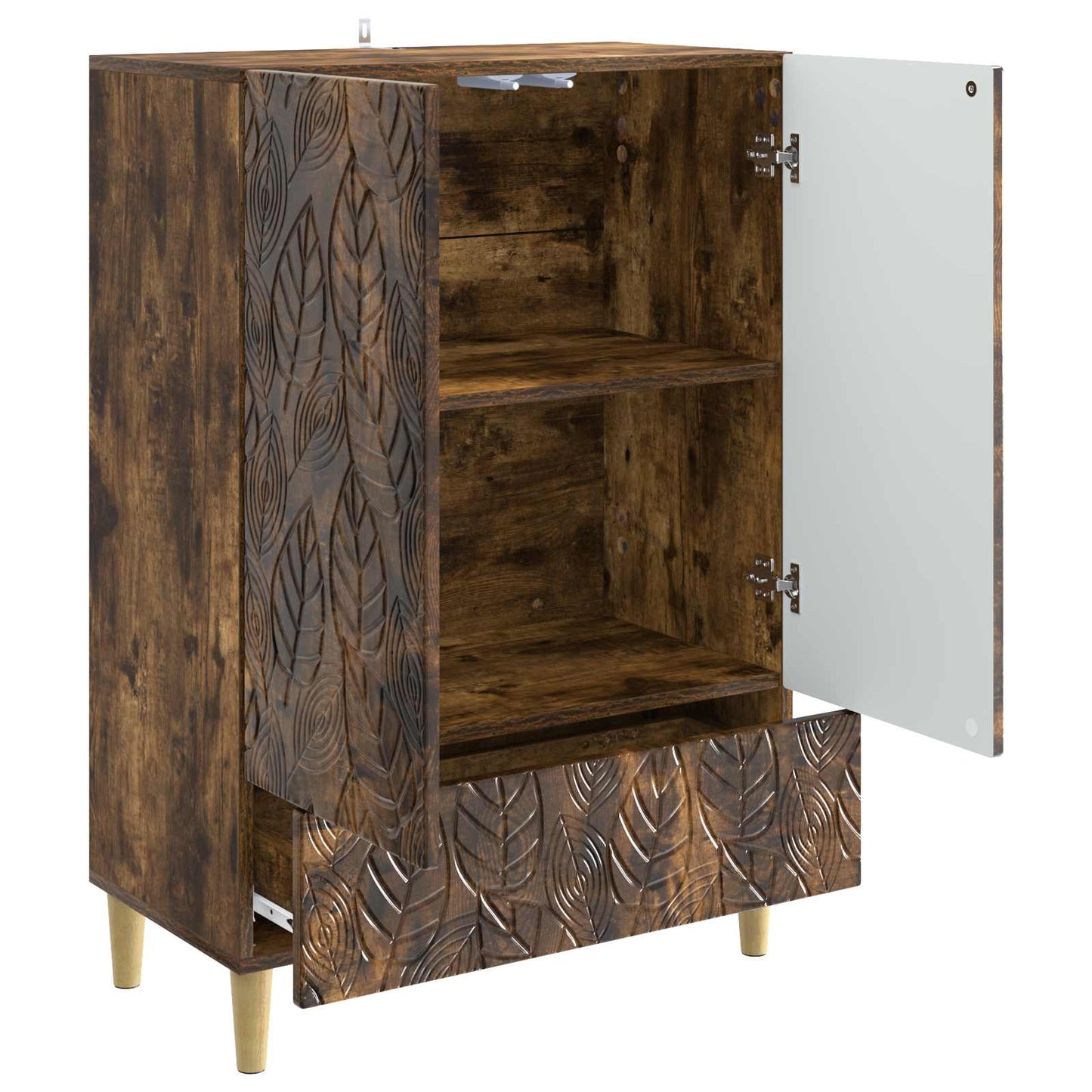 Serviesskap Røkt Eik 66 x 34,5 x 95 cm Konstruert tre