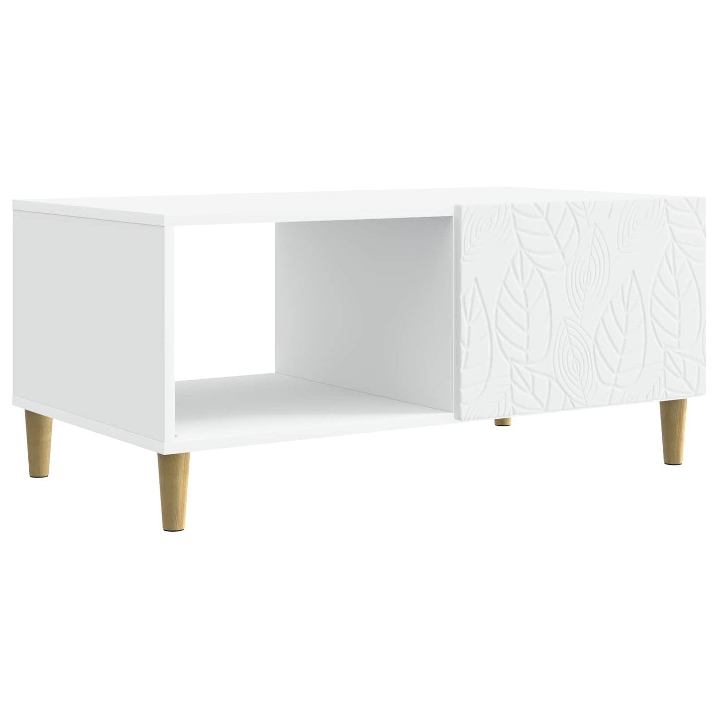 Kaffebord Hvit 90 x 50 x 40 cm Konstruert tre