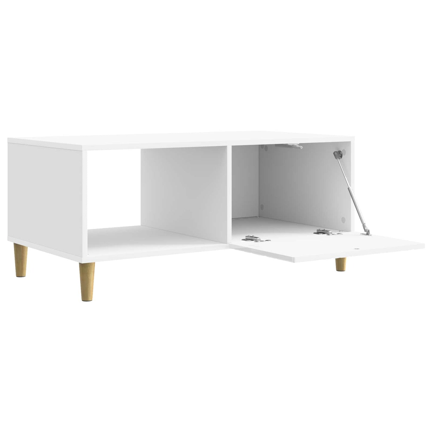 Kaffebord Høgglans hvit 90 x 50 x 40 cm Konstruert tre