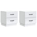 Nattbordskap 2 pcs Hvit 43 x 34,5 x 44,5 cm Konstruert tre