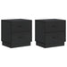 Nattbordskap 2 pcs Svart 43 x 34,5 x 44,5 cm Konstruert tre