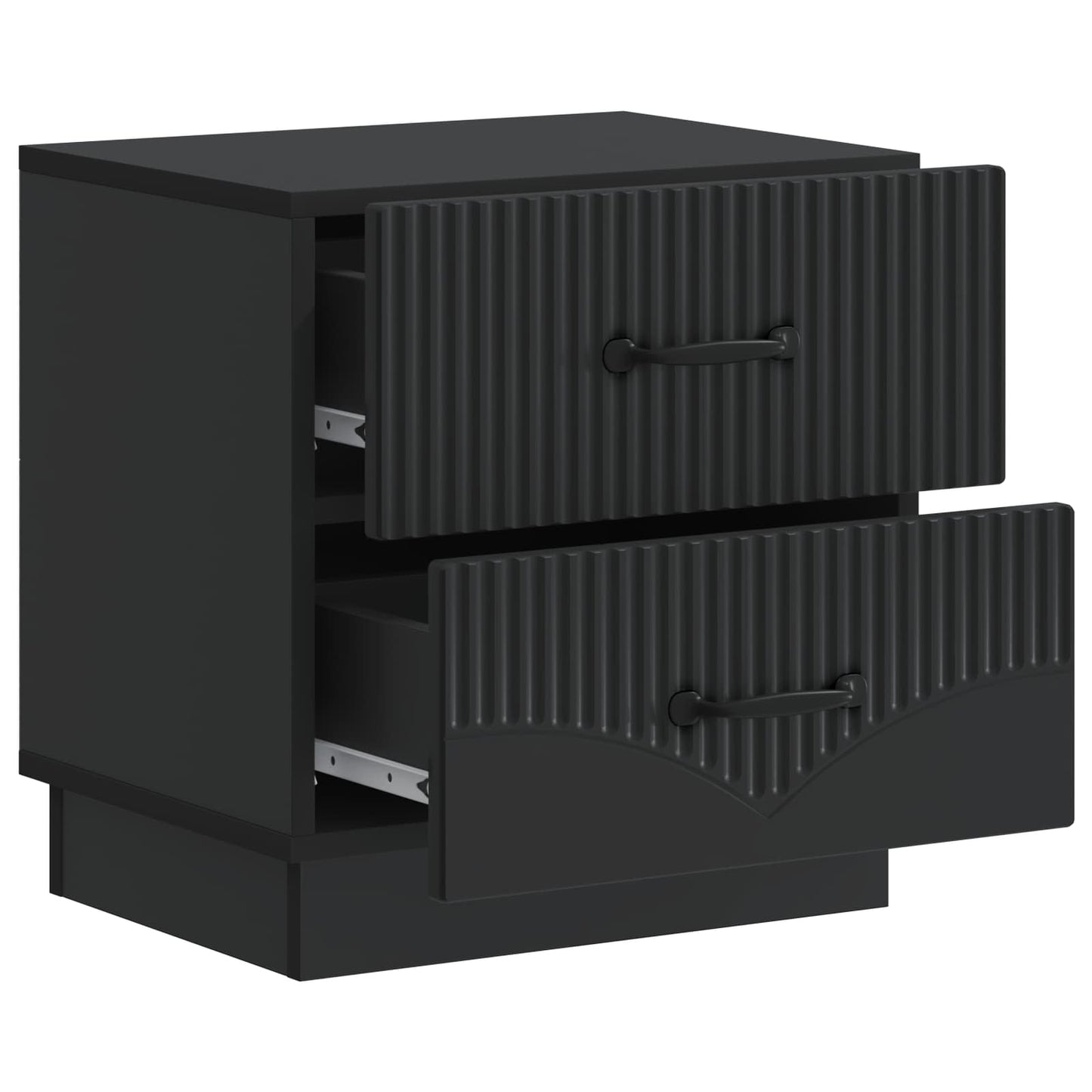 Nattbordskap 2 pcs Svart 43 x 34,5 x 44,5 cm Konstruert tre