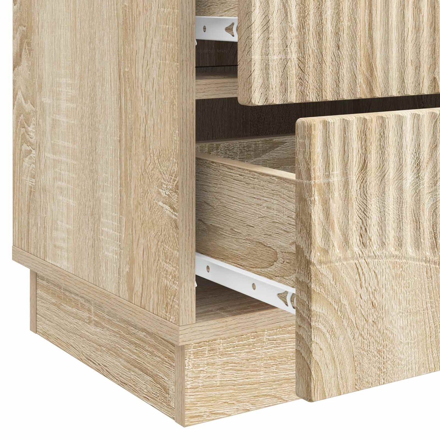 Nattbordskap med skuff 2 pcs Sonoma eik 43 x 34,5 x 44,5 cm