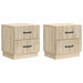 Nattbordskap med skuff 2 pcs Sonoma eik 43 x 34,5 x 44,5 cm