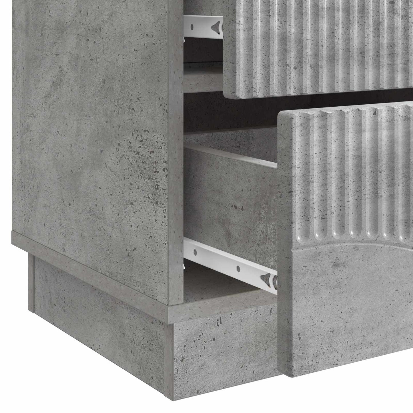 Nattbordskap 2 pcs Betonggrå 43 x 34,5 x 44,5 cm Konstruert tre