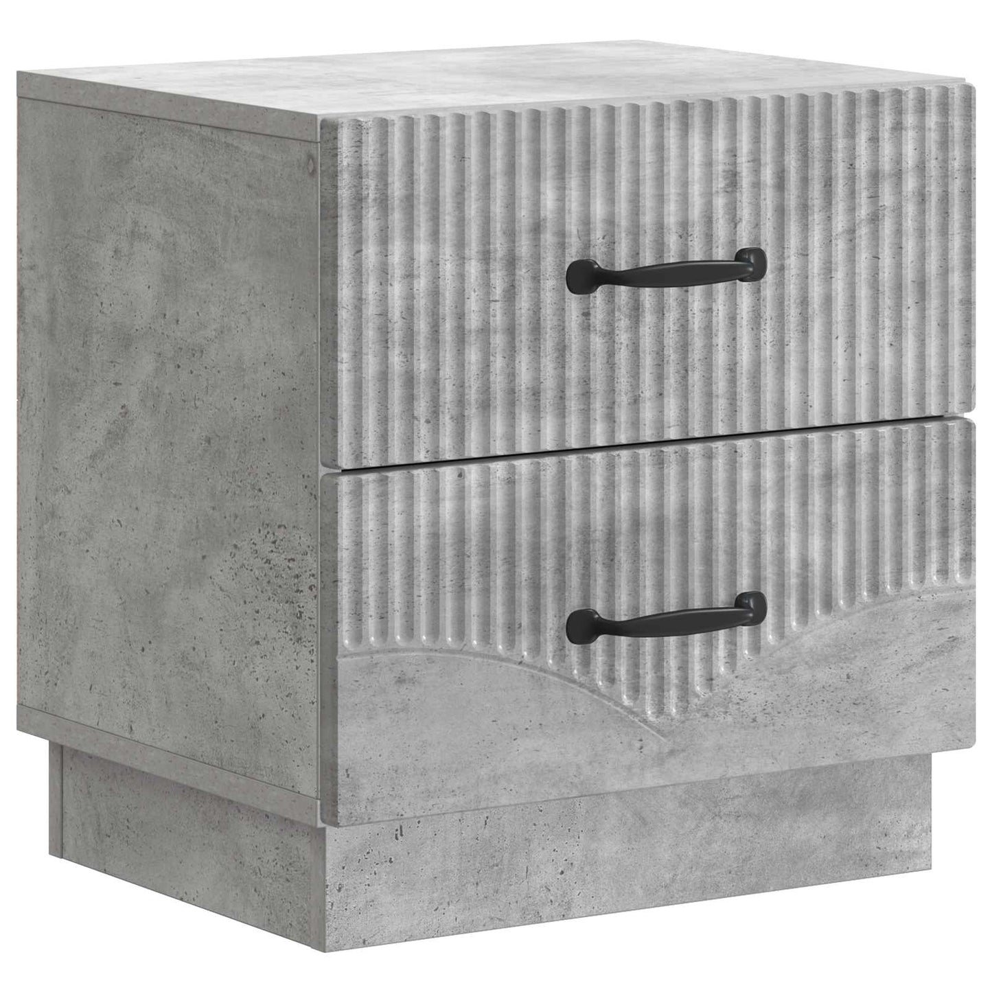 Nattbordskap 2 pcs Betonggrå 43 x 34,5 x 44,5 cm Konstruert tre