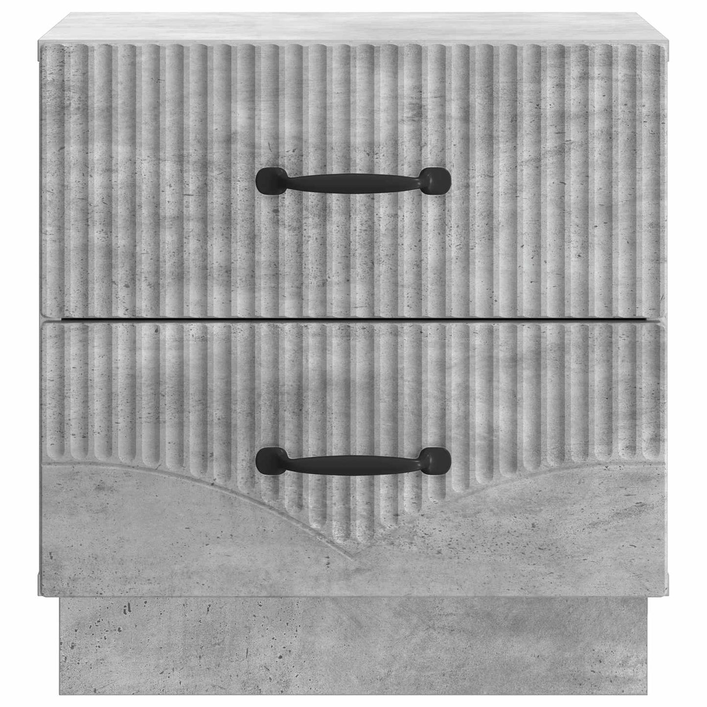 Nattbordskap 2 pcs Betonggrå 43 x 34,5 x 44,5 cm Konstruert tre