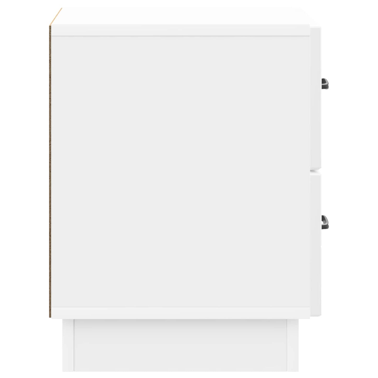 Nattbordskap med skuff 2 pcs Høgglans hvit 43 x 34,5 x 44,5 cm