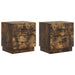 Nattbordskap 2 pcs Røkt Eik 43 x 34,5 x 44,5 cm Konstruert tre