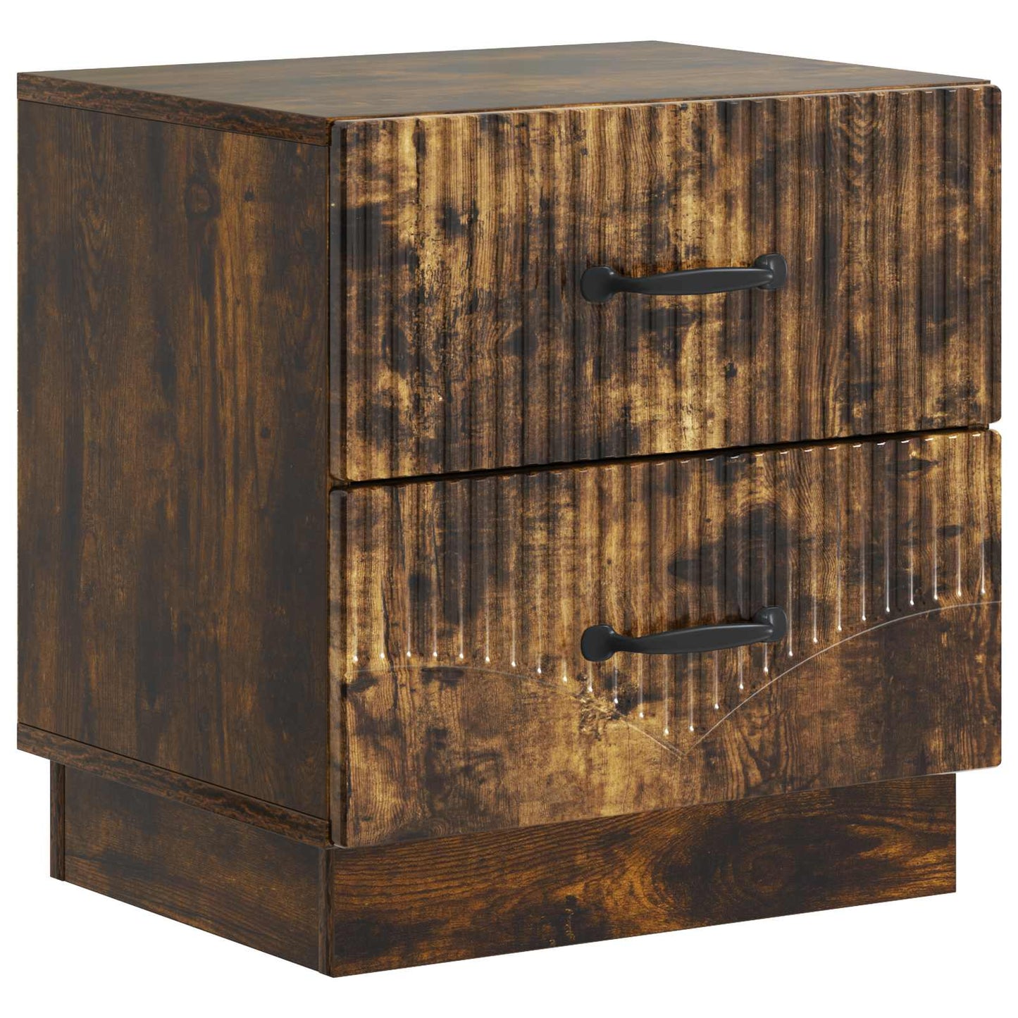 Nattbordskap 2 pcs Røkt Eik 43 x 34,5 x 44,5 cm Konstruert tre
